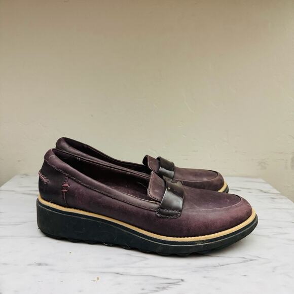 Clark’s Sharon Gracie Burgundy Loafer Women’s Size 7.5 - Picture 5 of 10